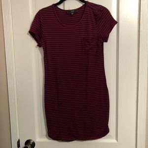 T-shirt mini dress striped size small NWOT